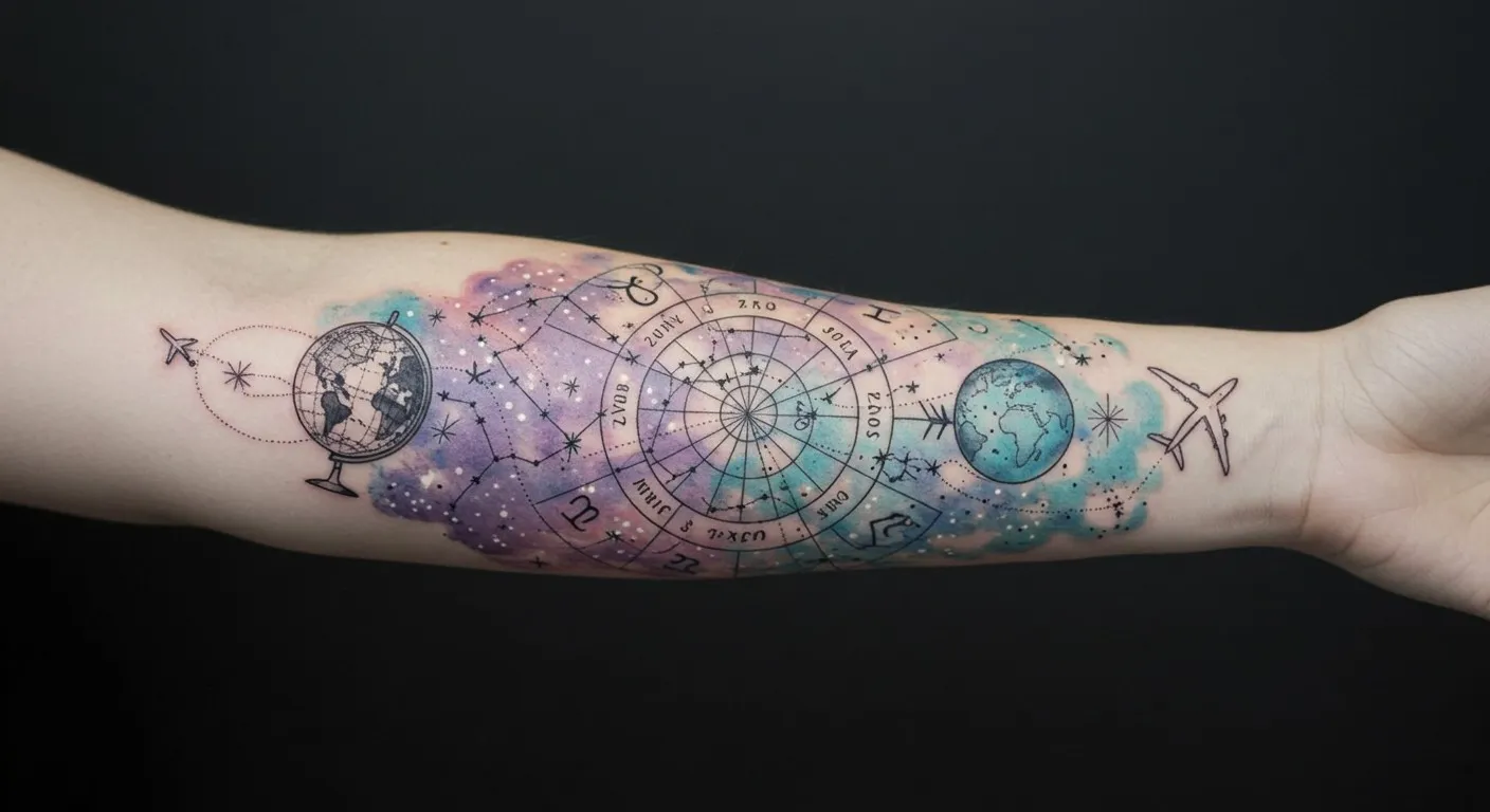 10 Astrology & Adventure Zodiac Tattoos for Women Who Love to Travel – Featured Image