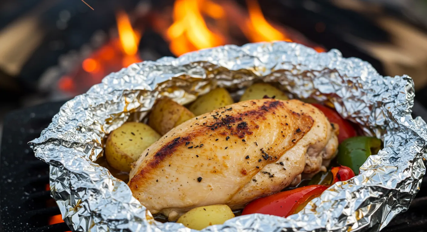 17 Easy Hobo Foil Pack Ideas to Cook Delicious Campfire Chicken – Featured Image